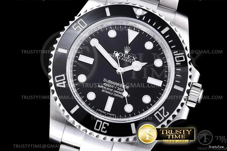 0505 ROLSUB0281 – Submariner 114060 904L SS SS Blk V10 Noob SA WaterResistant 1036